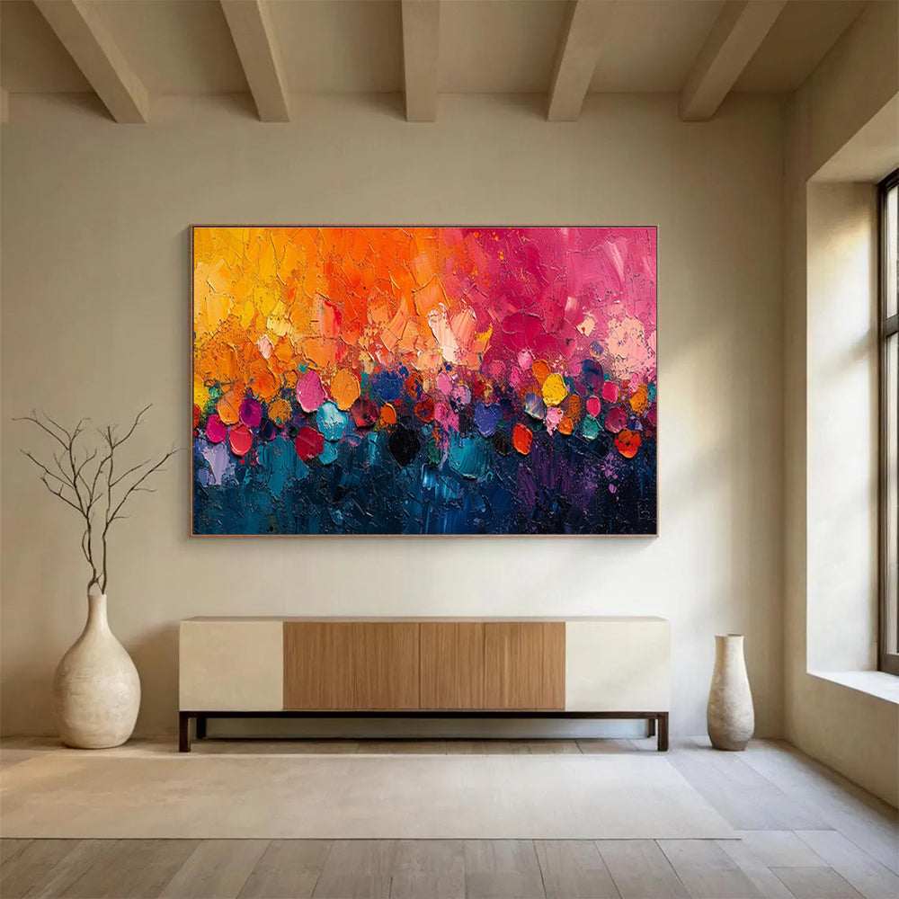 sunset abstract impressionist canvas design 4